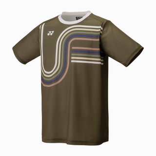 Yonex Sport T-shirt Practice Print 16747 (100% Polyester) 2025 brown men's